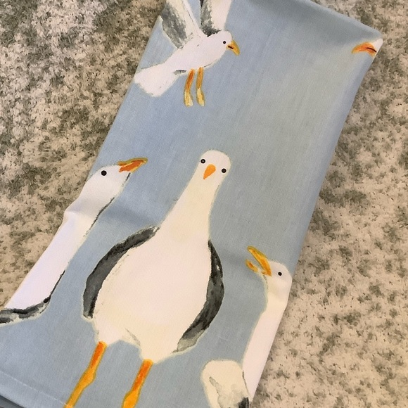 Stonewall Kitchen Seagull Bird Beach Kitchen Towel NWT Cotton 18x28” - Picture 14 of 14